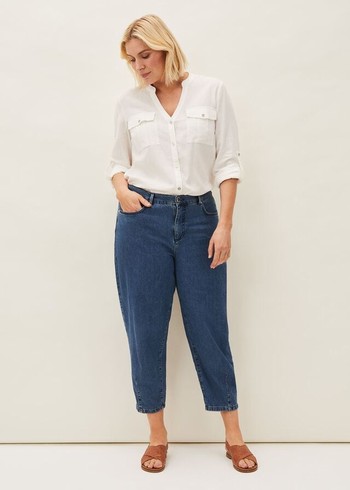 Phase Eight Romilly Barrel Leg Jeans Indigo Canada | DQHRJS-265